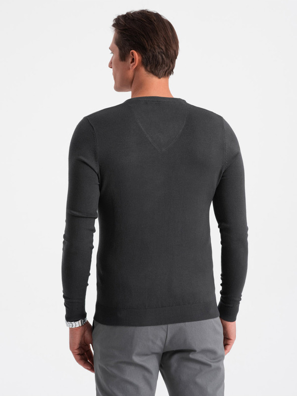 Ombre Clothing Tmavo šedá Pánsky sveter Ombre Oblečenie