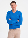 Ombre Clothing Modrý pánsky sveter Ombre Oblečenie