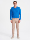 Ombre Clothing Modrý pánsky sveter Ombre Oblečenie