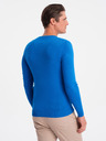 Ombre Clothing Modrý pánsky sveter Ombre Oblečenie