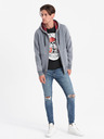 Ombre Clothing Šedá Pánska mikina Ombre Clothing