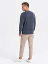 Ombre Clothing Tmavomodrá pánska mikina Ombre Oblečenie