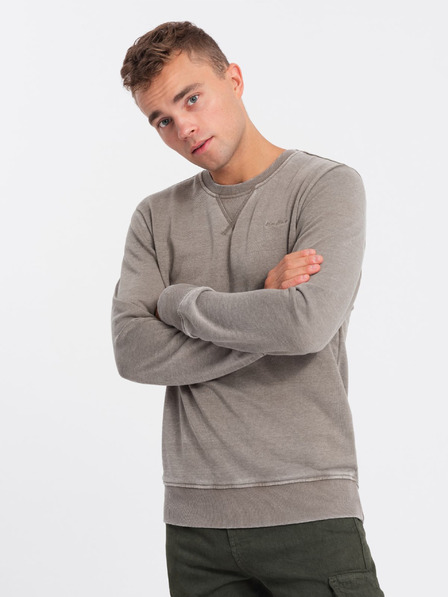 Ombre Clothing Béžová Pánska mikina Ombre Oblečenie