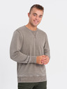 Ombre Clothing Béžová Pánska mikina Ombre Oblečenie