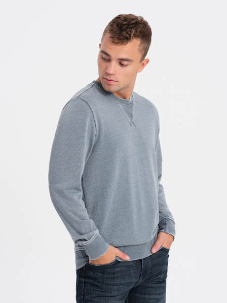 Ombre Clothing Svetlomodrá pánska mikina Ombre Oblečenie