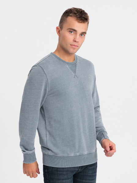 Ombre Clothing Svetlomodrá pánska mikina Ombre Oblečenie