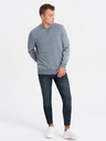 Ombre Clothing Svetlomodrá pánska mikina Ombre Oblečenie