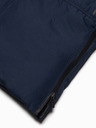 Ombre Clothing Tmavomodrá pánska zimná bunda s umelou kožušinou Ombre Clothing Alaskan