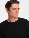 Ombre Clothing Čierny pánsky sveter Ombre Clothing