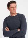 Ombre Clothing Tmavomodrý pánsky sveter Ombre Oblečenie