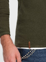 Ombre Clothing Khaki pánsky sveter Ombre Oblečenie
