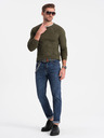 Ombre Clothing Khaki pánsky sveter Ombre Oblečenie