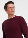 Ombre Clothing Pánsky bordový sveter Ombre Oblečenie