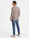 Ombre Clothing Béžový pánsky sveter Ombre Oblečenie