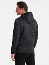 Ombre Clothing Tmavošedá pánska žíhaná mikina Ombre Oblečenie