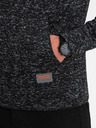 Ombre Clothing Tmavošedá pánska žíhaná mikina Ombre Oblečenie