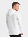 Ombre Clothing Biela pánska mikina s potlačou Ombre Clothing