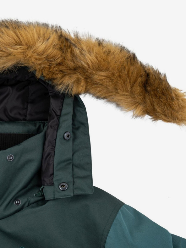 Kilpi Čierna pánska zimná bunda s umelou kožušinou Kilpi ALPHA