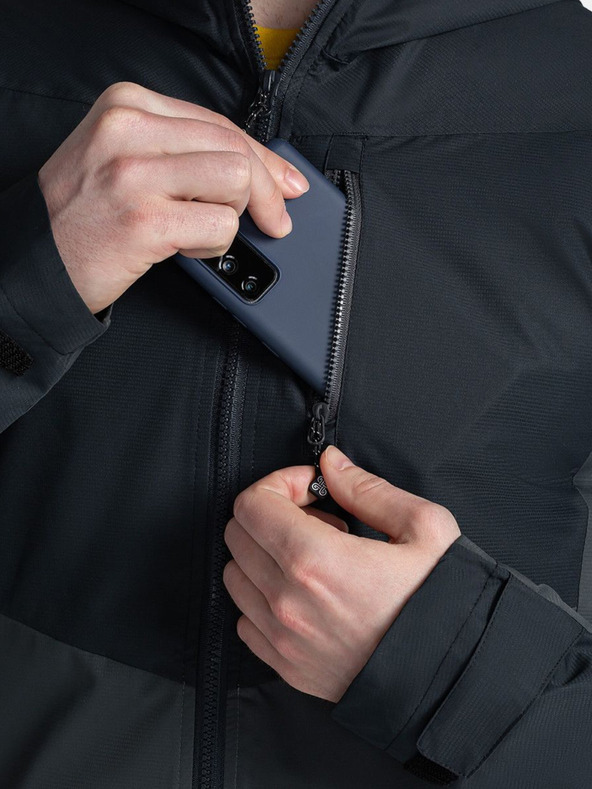 Kilpi Šedo-čierna pánska outdoorová bunda Kilpi Sonna-M