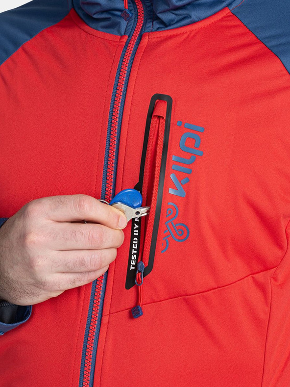 Kilpi Modro-červená pánska ľahká softshellová bunda Kilpi BELTRA-M