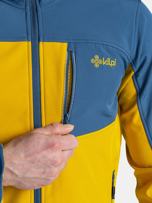 Kilpi Modro-žltá pánska softshellová bunda Kilpi RAVIO-M