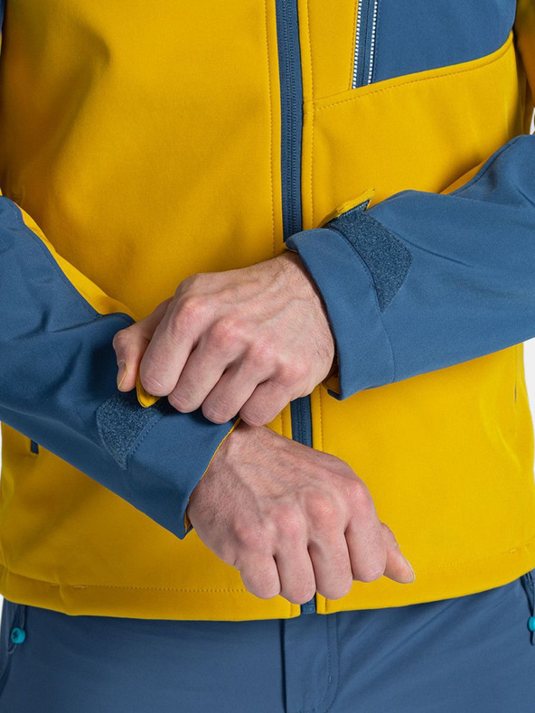 Kilpi Modro-žltá pánska softshellová bunda Kilpi RAVIO-M