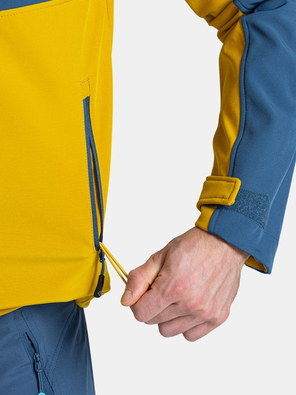 Kilpi Modro-žltá pánska softshellová bunda Kilpi RAVIO-M