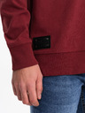 Ombre Clothing Pánska mikina s bordovým golierom Ombre Oblečenie