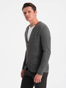 Ombre Clothing Šedý pánsky sveter s vreckami Ombre Oblečenie