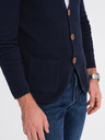 Ombre Clothing Tmavomodrý pánsky sveter s vreckami Ombre Clothing