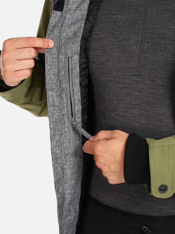 Kilpi Khaki pánska zimná bunda s umelou kožušinou Kilpi ALPHA