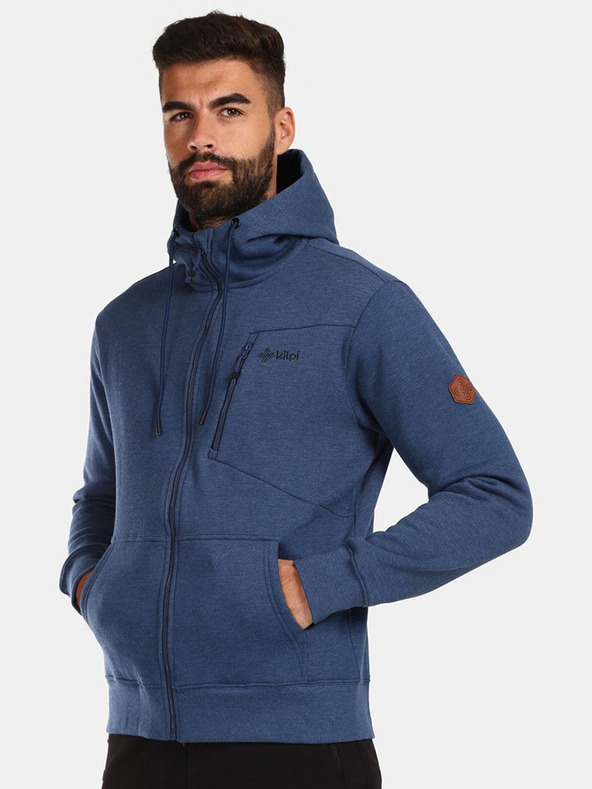 Kilpi Tmavomodrá pánska bavlnená mikina Kilpi PREDA-M