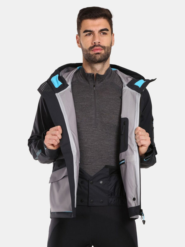 Kilpi Čierna pánska hardshellová bunda Kilpi LTD ARCHER-M