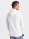 Ombre Clothing Biela pánska mikina s potlačou Ombre Clothing