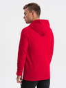 Ombre Clothing Červená pánska mikina s potlačou Ombre Oblečenie