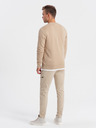 Ombre Clothing Béžová pánska mikina s potlačou Ombre Oblečenie