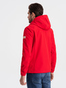 Ombre Clothing Červená pánska softshellová bunda Ombre Clothing