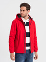 Ombre Clothing Červená pánska softshellová bunda Ombre Clothing