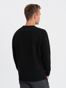 Ombre Clothing Čierna pánska mikina s potlačou Ombre Clothing