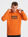 Ombre Clothing Oranžová pánska mikina Ombre Clothing