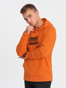 Ombre Clothing Oranžová pánska mikina Ombre Clothing