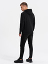 Ombre Clothing Čierna pánska mikina s kapucňou Ombre Clothing
