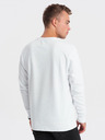 Ombre Clothing Biela pánska mikina s potlačou Ombre Clothing