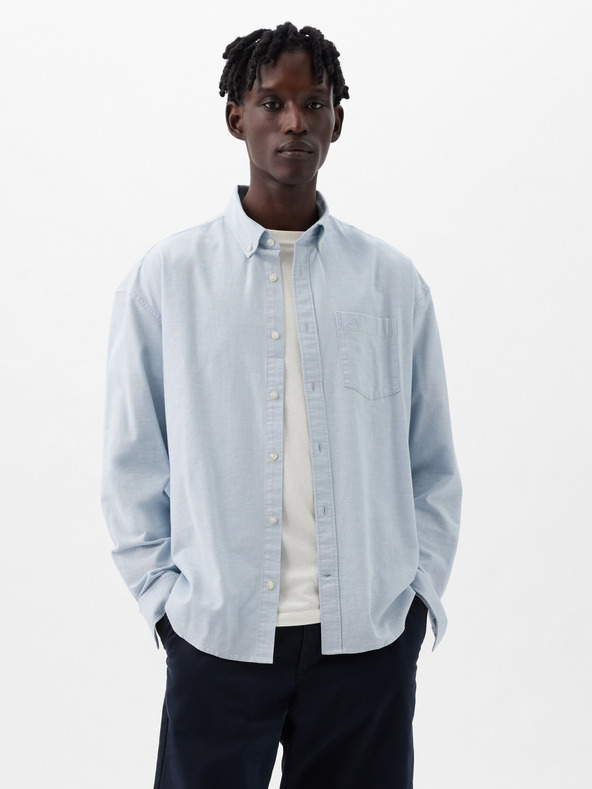 GAP Košeľa oxford logo oversize GAP
