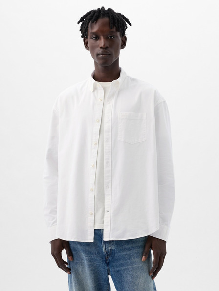 GAP Košeľa oxford logo oversize GAP