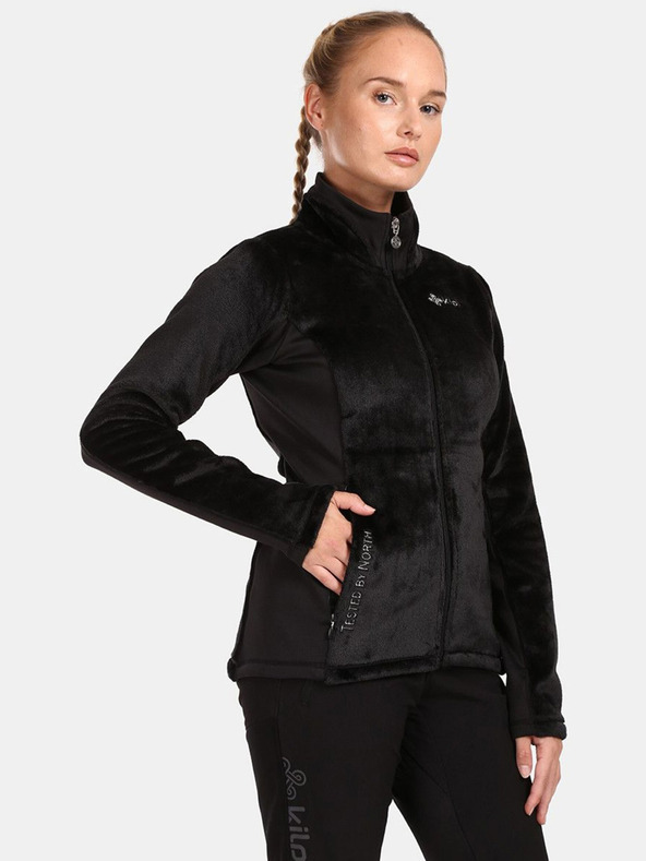 Kilpi Čierna dámska flísová mikina na zips Kilpi SKATHI