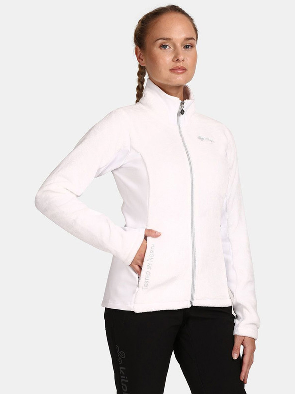 Kilpi Biela dámska flísová mikina na zips Kilpi SKATHI