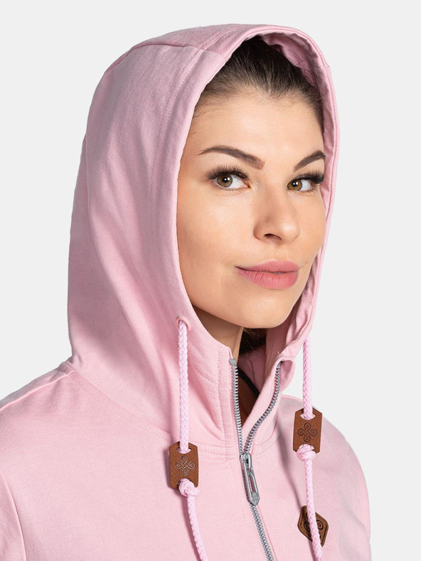 Kilpi Svetloružová dámska bavlnená mikina Kilpi TARALI-W