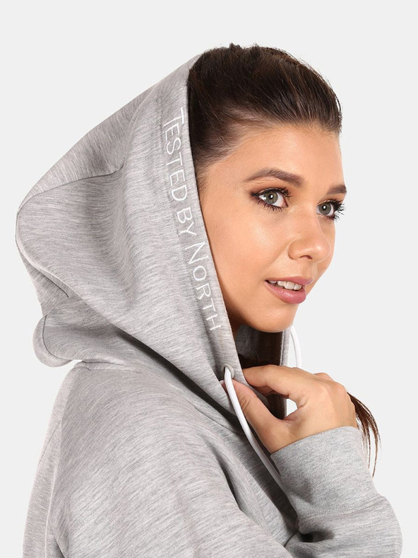 Kilpi Svetlošedá dámska bavlnená mikina Kilpi FJELA-W