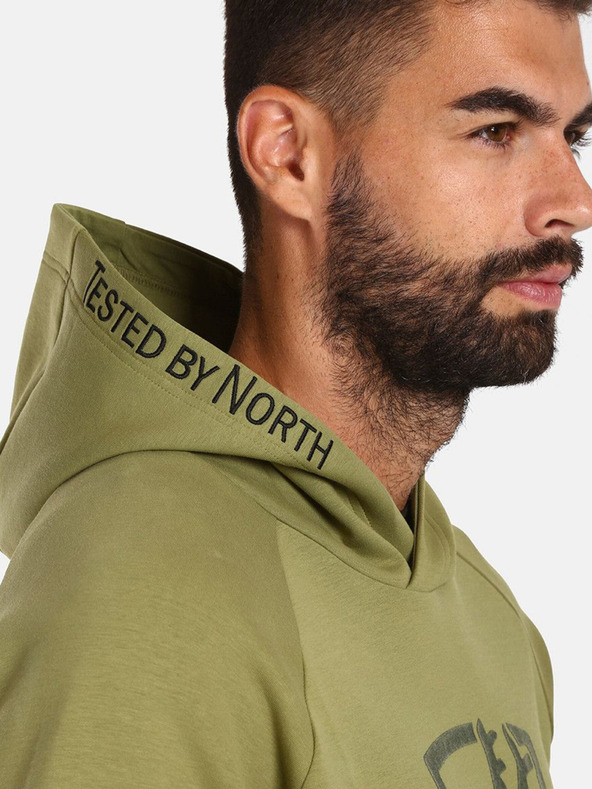 Kilpi Bavlnená pánska mikina v khaki farbe Kilpi FJELA-M